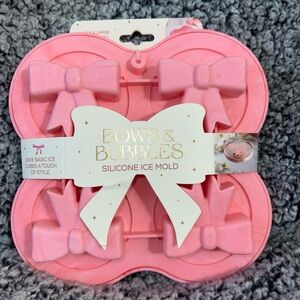 Cost Plus World Market Pink Silicone Bow Ice Mold